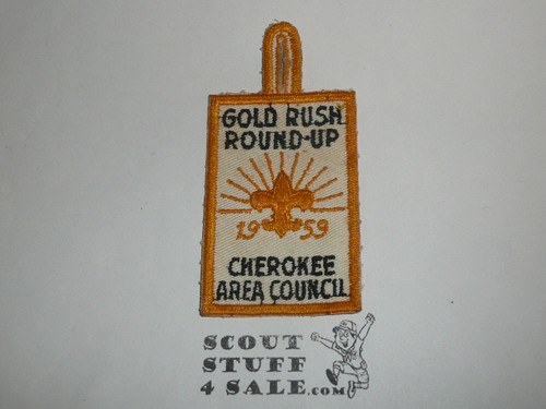 Cherokee Area Council Gold Rush Round-up Patch, 1959
