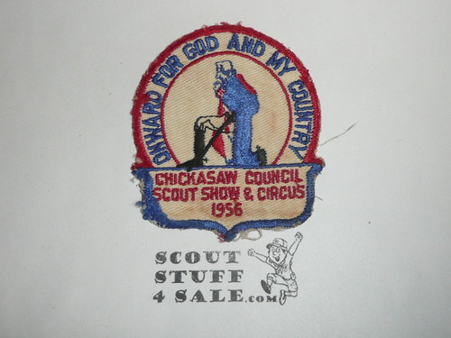 Chickasaw Council Scout Show and Circus Patch, 1956, used