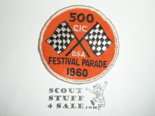 Central Indiana Council Indianapolis 500 Festival Parade Patch, 1960, sewn