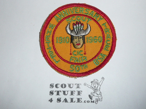 Central Indiana Council 50th Anniversary Fair Patch, 1960