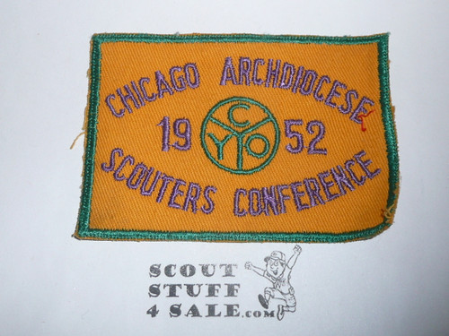 Chicago Area Council, Chicago Archdiocese Scouters Conference Patch, 1952