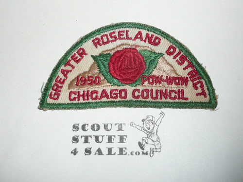 Chicago Area Council, Greater Roseland District Pow-Wow Patch, 1950