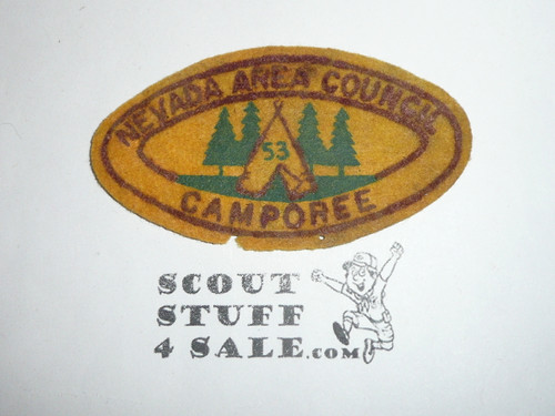 1953 Nevada Area Council  Camporee Felt Patch