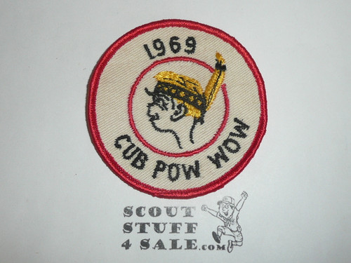 Cub Pow Wow Patch, Generic BSA Cub Scout Patch, 1969