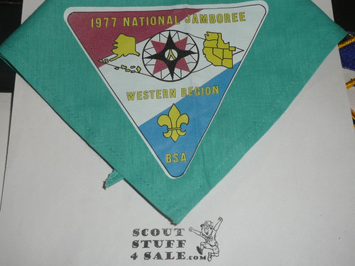 1977 National Jamboree Western Region Neckerchief, green