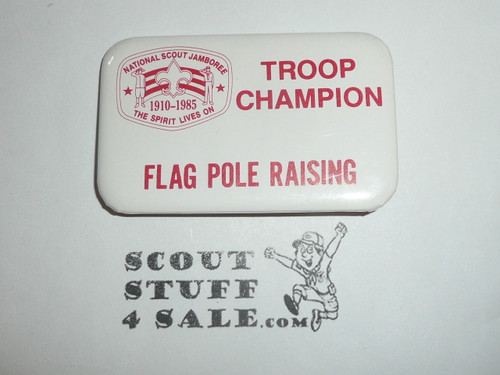1985 National Jamboree Flag Pole Raising Troop Champion Button
