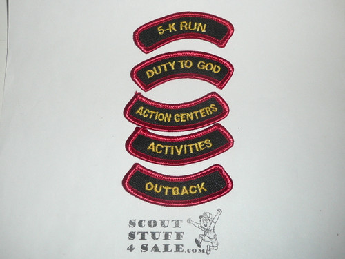 2001 National Jamboree Complete set of Activity Segment Patches