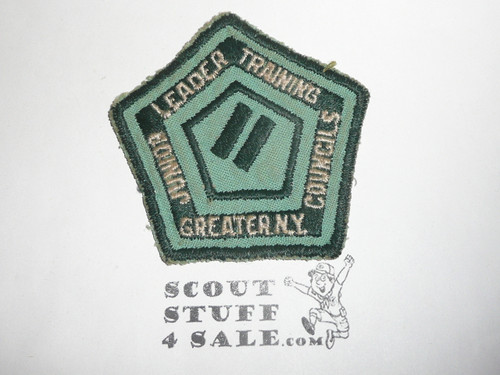 Greater New York Councils Junior Leader Training Patch, 1960's, used
