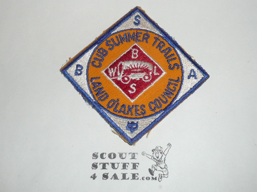 Land O'Lakes Council Cub Summer Trails Patch, 1960's