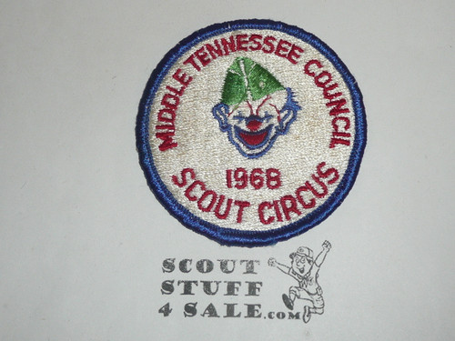 Middle Tennessee Council Scout Circus Patch, 1968