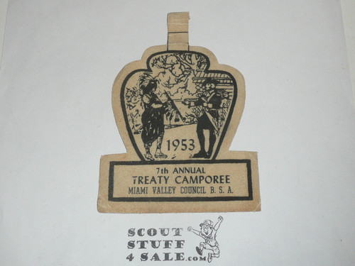 Miami Valley Council Treaty Camporee Patch, 1953