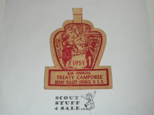 Miami Valley Council Treaty Camporee Patch, 1954