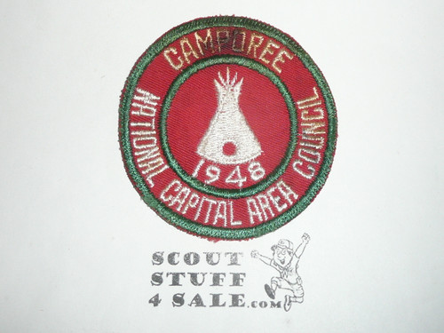 National Capital Area Council Camporee Patch, 1948, soiled