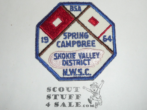 North West Suburban Council Skokie Valley District Spring Camporee Patch, 1964
