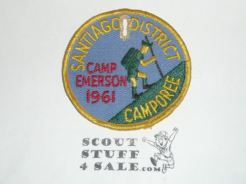Santiago District Camp Emerson Camporee Patch, 1961