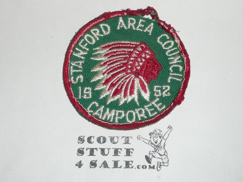 Stanford Area Council Camporee Patch, 1952, used