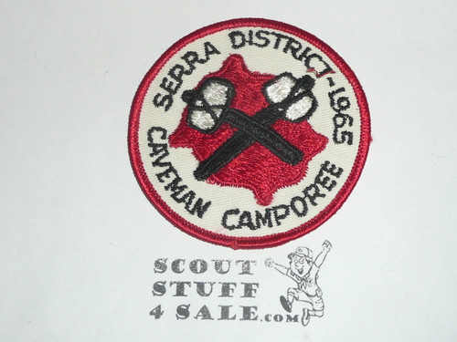 Serra District Caveman Camporee Patch, 1965