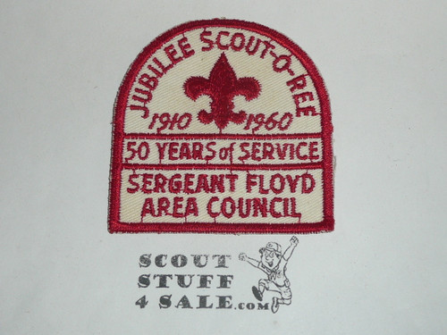 Sergeant Floyd Area Council Jubilee Scout-O-Ree Patch, 1960