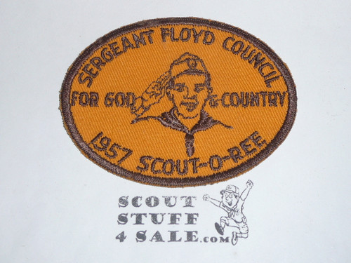 Sergeant Floyd Area Council Scout-O-Ree Patch, 1957