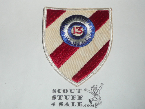 Siwanoy Council New Rochelle NY Troop 13 Patch, 1950's, Large Shield