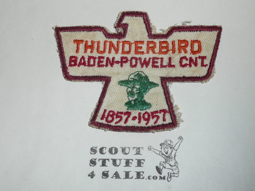 Thunderbird Baden Powell Centennial Patch, 1957