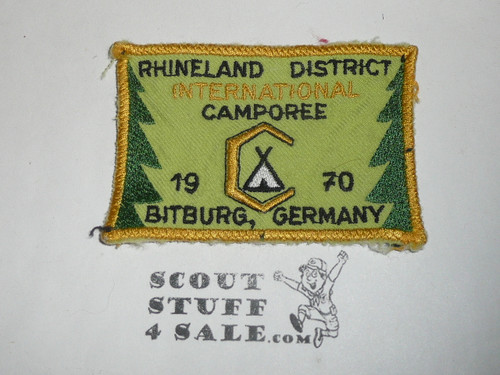 Transatlantic Council Rhineland District International Camporee Patch, Germany, 1970