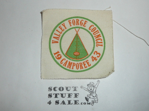 Valley Forge Council Camporee Patch, 1943
