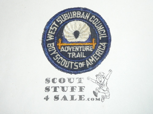 West Suburban Council Adventure Trail Patch, 1960's