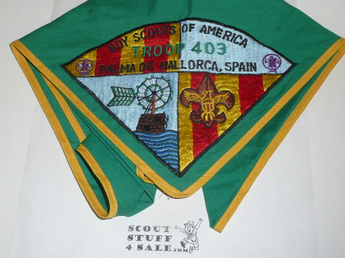 Transatlantic Council Troop 403 Palma De Mallorca Spain Embroidered Neckerchief