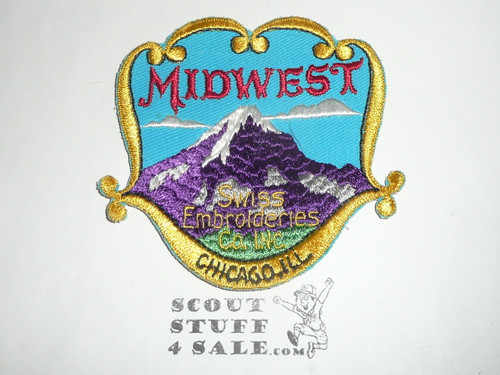 Midwest Swiss Embroideries Company Inc Promotional Patch, turq blue