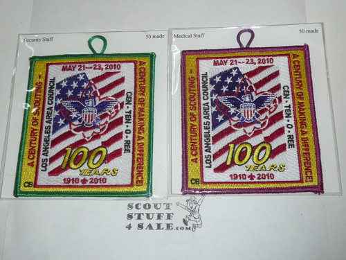 Los Angeles Area Council 100th BSA Anniversary celebration Patch set