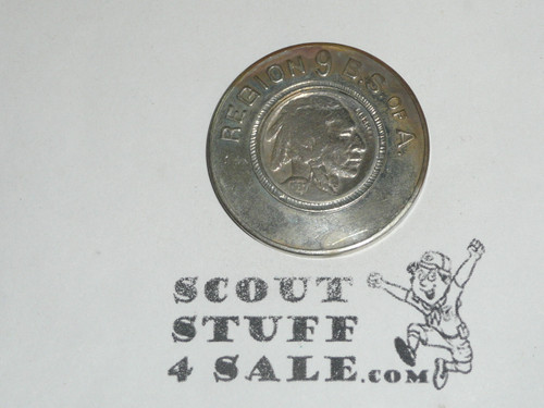 Region Nine (9) Coin / Token with Buffalo Nickel