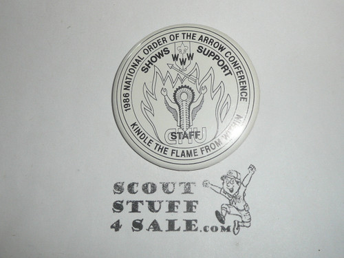 National Order of the Arrow Conference (NOAC), 1986 Shows Support Staff Button
