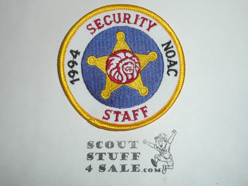 1994 National Order of the Arrow Conference (NOAC) Security Staff Patch, yellow bdr