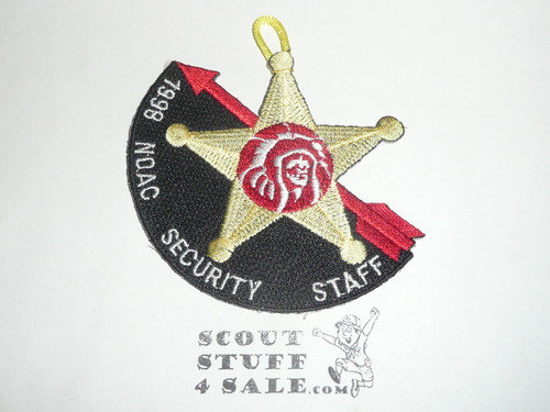 1998 National Order of the Arrow Conference (NOAC) Security Staff Patch, black