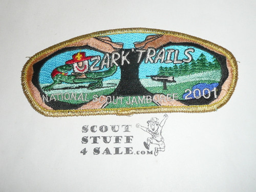 2001 National Jamboree JSP - Ozark Council, gold mylar bdr