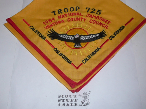 1989 National Jamboree JSP - Ventura County Council Contingent Embroidered Neckerchief