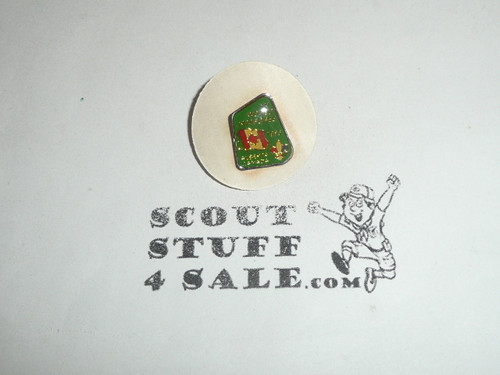 1983 Boy Scout World Jamboree Enameled Pin, Green with Canadian Flag