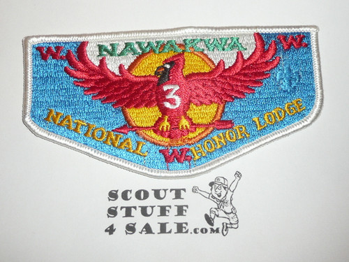 Order of the Arrow Lodge #3 Nawakwa s36 National Honor Lodge Flap Patch