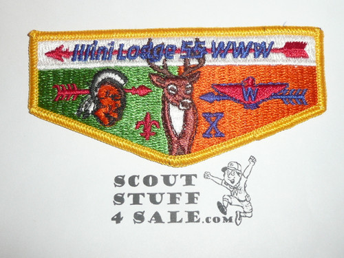 Order of the Arrow Lodge #55 Illini s11 10th Anniversary Flap Patch