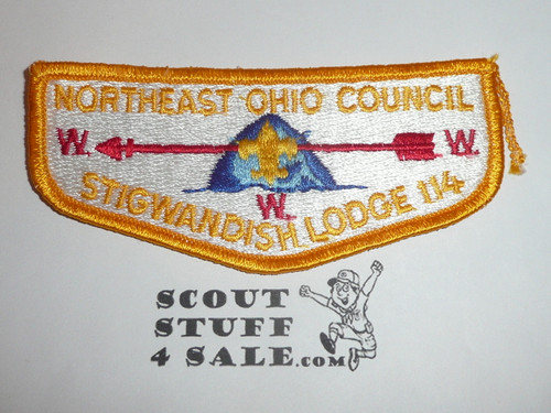 Order of the Arrow Lodge #114 Stigwandish s8 Flap Patch