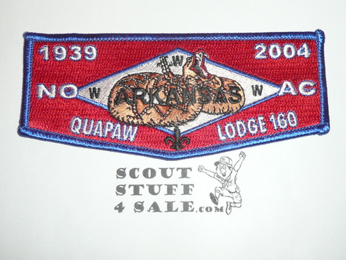 Order of the Arrow Lodge #160 Quapaw s21 2004 NOAC Flap Patch