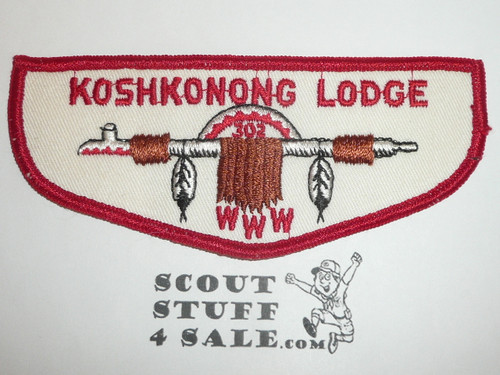 Order of the Arrow Lodge #302 Koshkonong f1a First Flap Patch