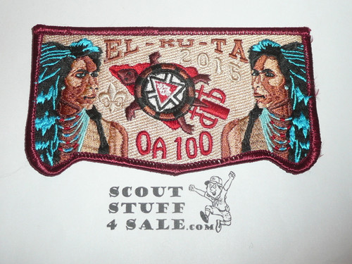Order of the Arrow Lodge #520 El-Ku-Ta 2015 OA 100th Anniversary Flap Patch