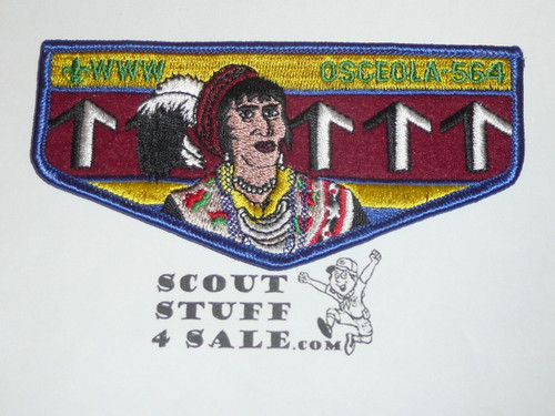 Order of the Arrow Lodge #564 Osceola f4 Flap Patch