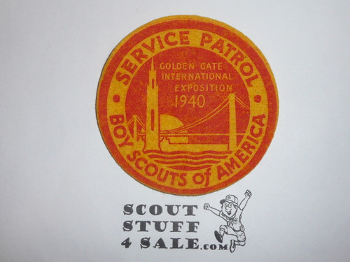 1940 Golden Gate Exposition World's Fair Boy Scout Service Patrol Patch