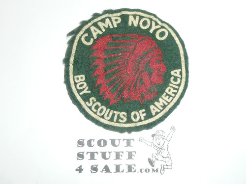 Camp Noyo Felt Camp Patch, Sonoma-Mendocino Area Council, 1940's, Lite wear