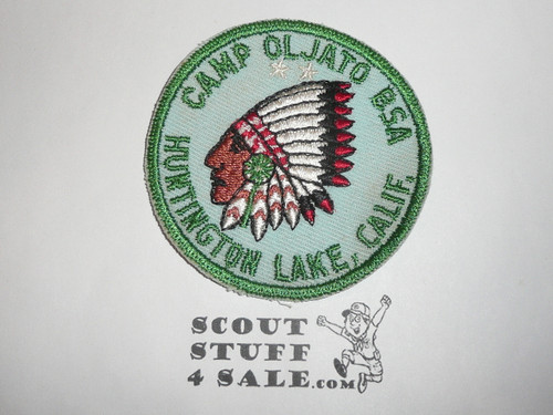 Camp Oljato Patch, Stanford Area Council, lt green twill with green c/e bdr