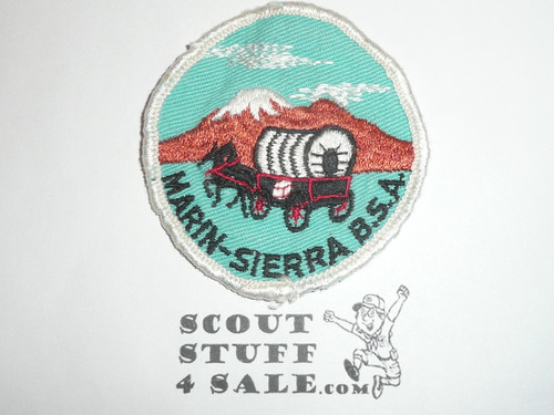 Camp Marin Sierra Patch, lt green twill with wht r/e bdr, used