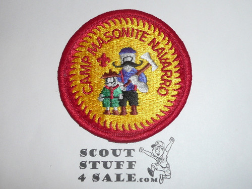 Camp Masonite Navarro Patch, San Mateo Area Council, yellow enbroidery with Red bdr